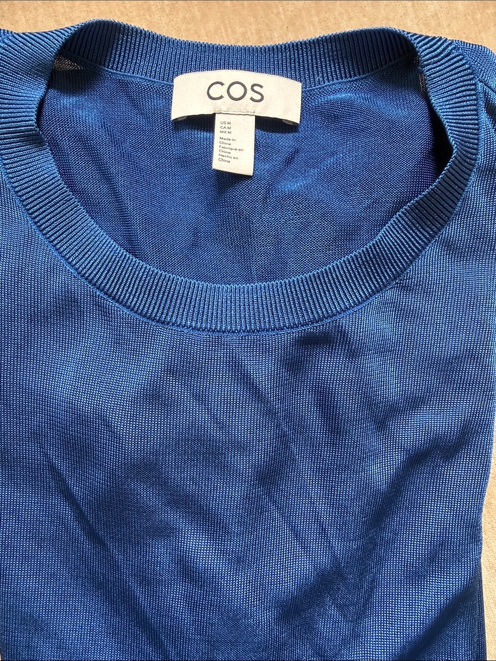 COS yves klein blue sleeveless tunic M
